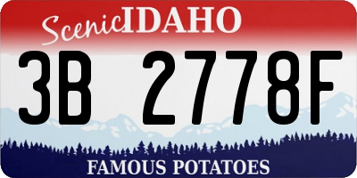 ID license plate 3B2778F