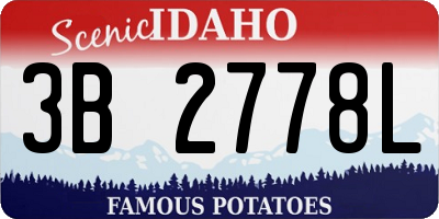 ID license plate 3B2778L