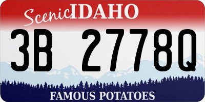 ID license plate 3B2778Q