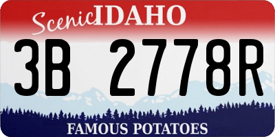 ID license plate 3B2778R
