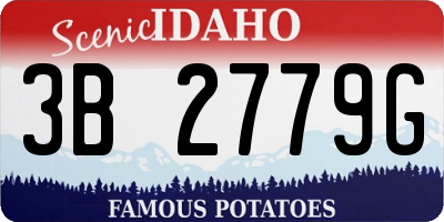 ID license plate 3B2779G
