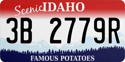 ID license plate 3B2779R
