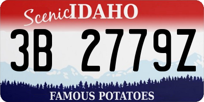 ID license plate 3B2779Z