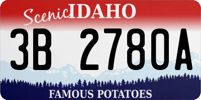 ID license plate 3B2780A