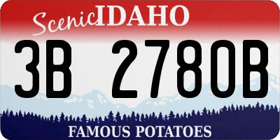 ID license plate 3B2780B