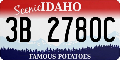 ID license plate 3B2780C