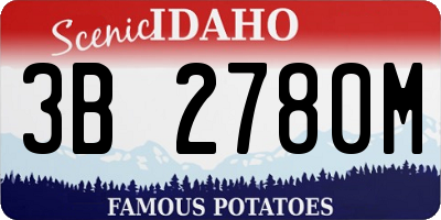 ID license plate 3B2780M