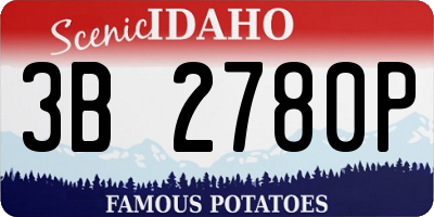 ID license plate 3B2780P