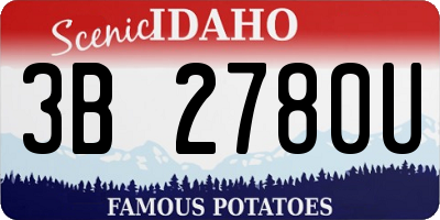 ID license plate 3B2780U