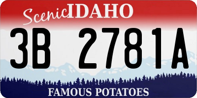 ID license plate 3B2781A
