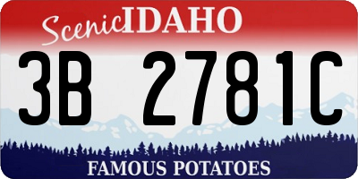 ID license plate 3B2781C