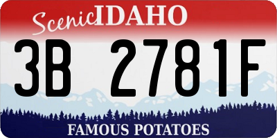 ID license plate 3B2781F