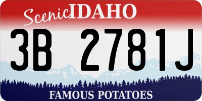 ID license plate 3B2781J