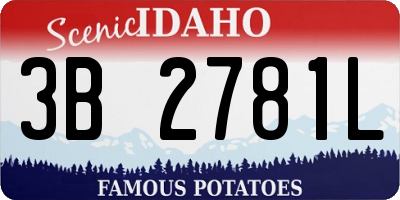 ID license plate 3B2781L