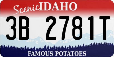ID license plate 3B2781T