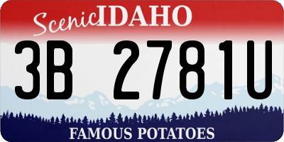 ID license plate 3B2781U