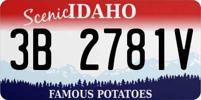 ID license plate 3B2781V