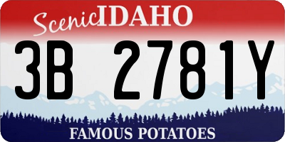 ID license plate 3B2781Y