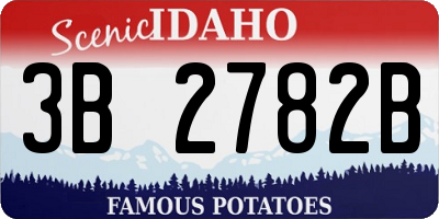 ID license plate 3B2782B