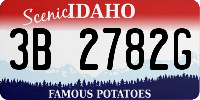 ID license plate 3B2782G