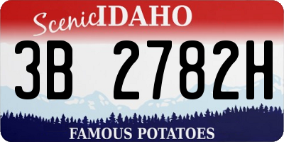 ID license plate 3B2782H