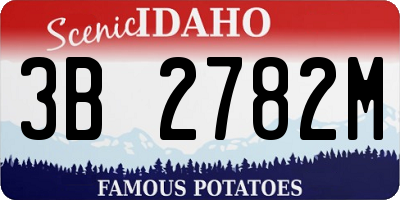 ID license plate 3B2782M
