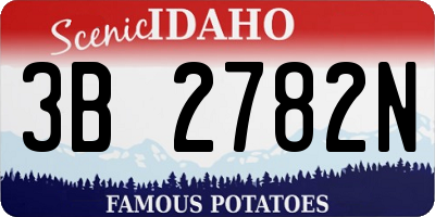 ID license plate 3B2782N