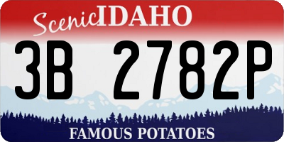 ID license plate 3B2782P