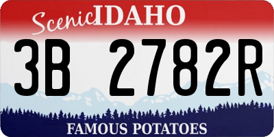 ID license plate 3B2782R