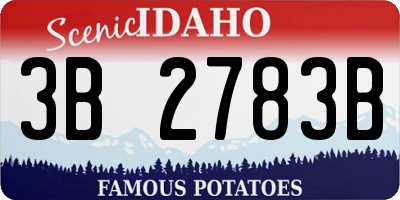 ID license plate 3B2783B