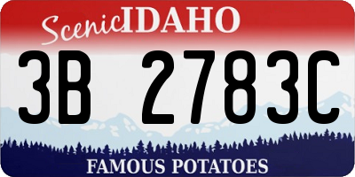 ID license plate 3B2783C