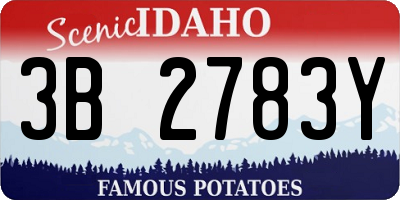 ID license plate 3B2783Y