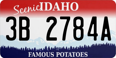 ID license plate 3B2784A