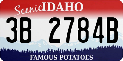 ID license plate 3B2784B