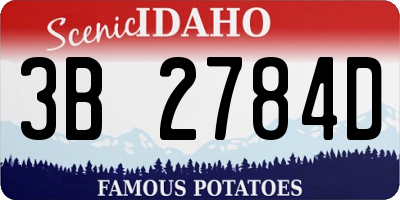 ID license plate 3B2784D