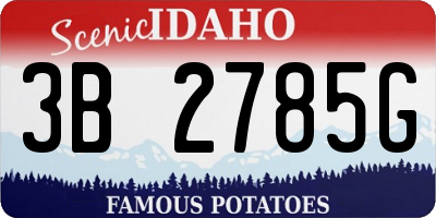 ID license plate 3B2785G