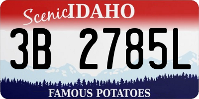 ID license plate 3B2785L