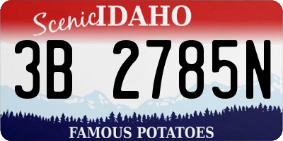 ID license plate 3B2785N