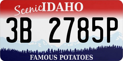 ID license plate 3B2785P