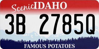 ID license plate 3B2785Q