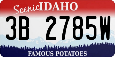 ID license plate 3B2785W