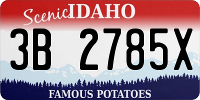 ID license plate 3B2785X
