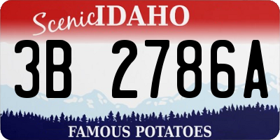 ID license plate 3B2786A