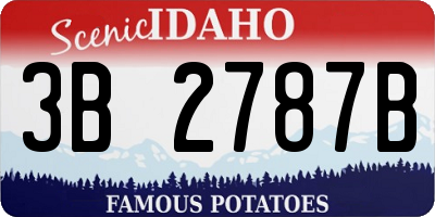 ID license plate 3B2787B
