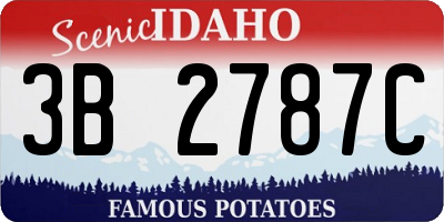 ID license plate 3B2787C
