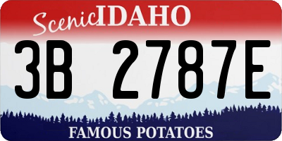 ID license plate 3B2787E