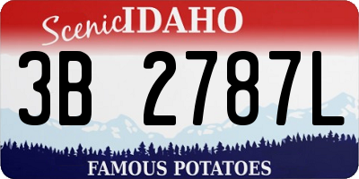 ID license plate 3B2787L