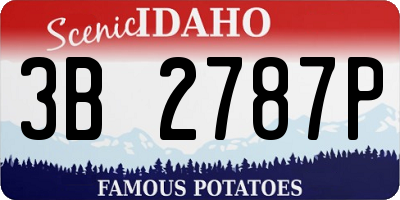 ID license plate 3B2787P
