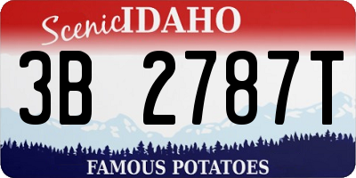ID license plate 3B2787T