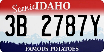 ID license plate 3B2787Y